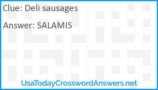 Deli sausages Answer