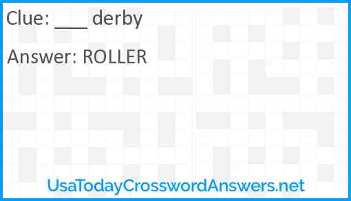___ derby Answer