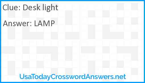 Desk light Answer