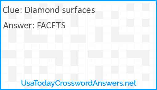 Diamond surfaces Answer