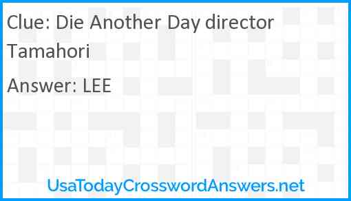 Die Another Day director Tamahori Answer