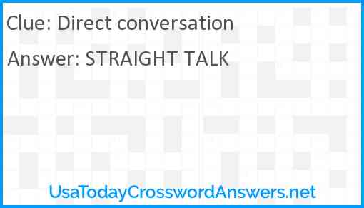 Direct conversation Answer