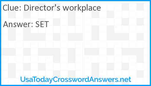 Director's workplace Answer