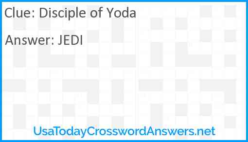 Disciple of Yoda Answer