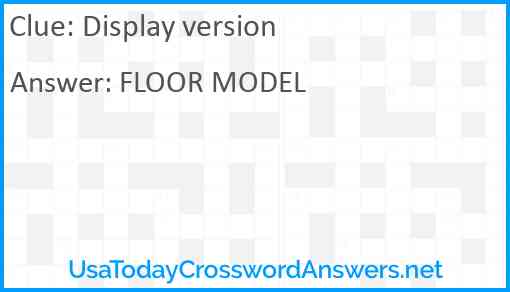 Display version Answer