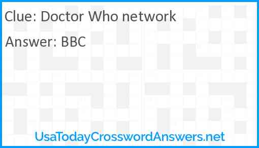 Doctor Who network Answer