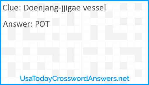 Doenjang-jjigae vessel Answer