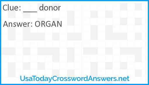 ___ donor Answer