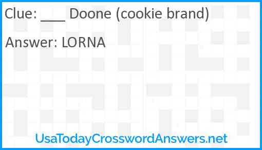 ___ Doone (cookie brand) Answer
