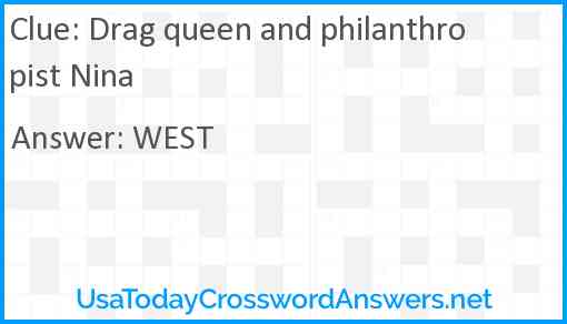 Drag queen and philanthropist Nina Answer