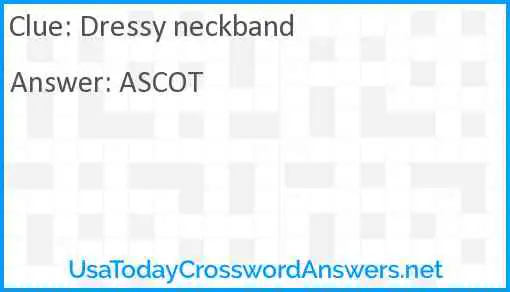 Dressy neckband Answer