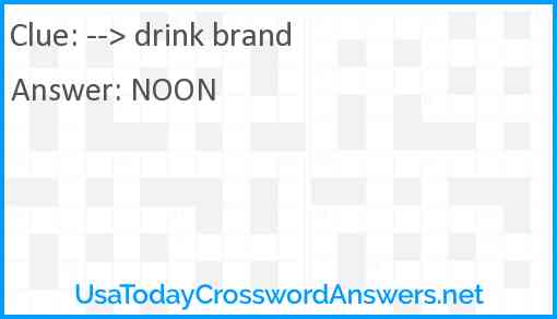 --> drink brand Answer