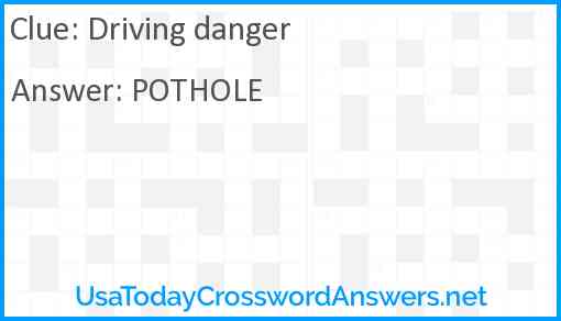 Driving danger Answer