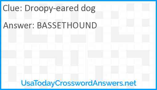 Droopy-eared dog Answer