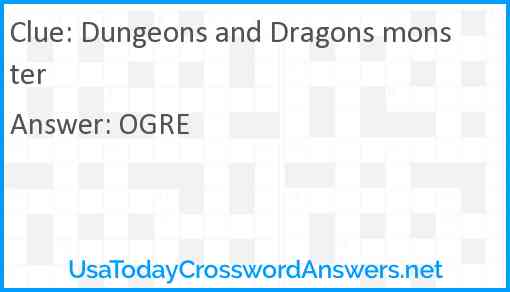 Dungeons and Dragons monster Answer