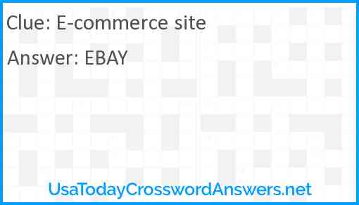 E-commerce site Answer