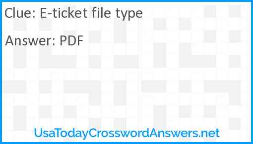 E-ticket file type Answer