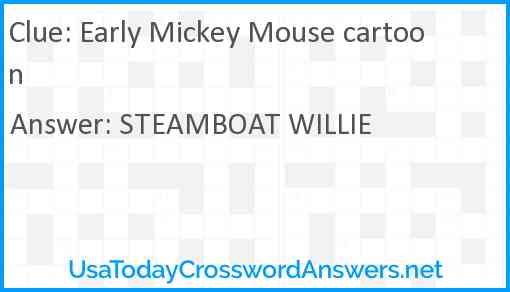 Early Mickey Mouse cartoon Answer