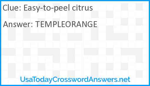 Easy-to-peel citrus Answer