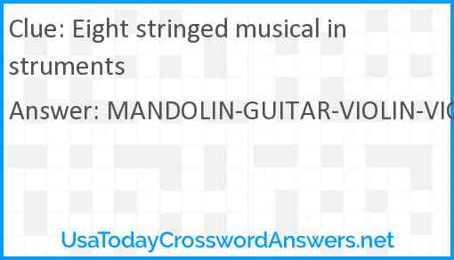 Eight stringed musical instruments Answer