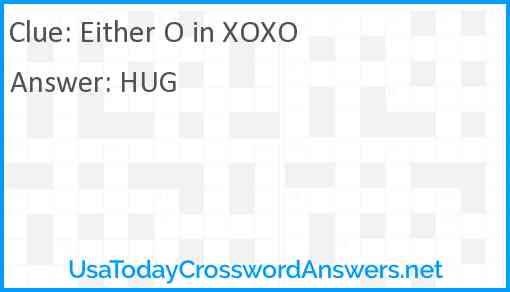 Either O in XOXO Answer
