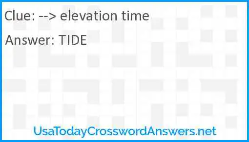 --> elevation time Answer