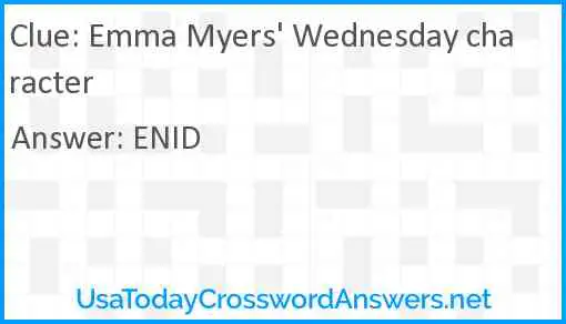Emma Myers' Wednesday character Answer