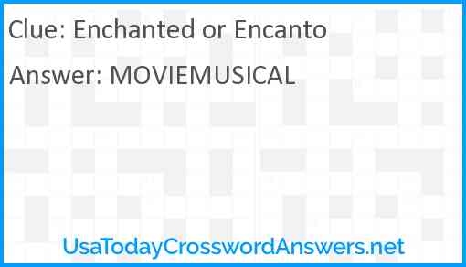 Enchanted or Encanto Answer
