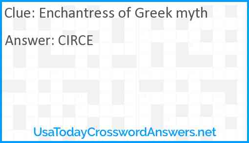 Enchantress of Greek myth Answer