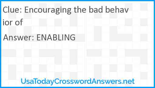 Encouraging the bad behavior of Answer