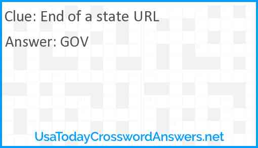 End of a state URL Answer
