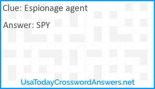 Espionage agent Answer