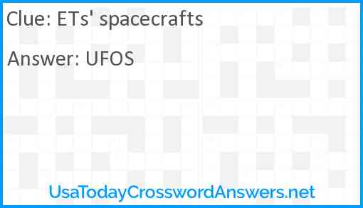 ETs' spacecrafts Answer