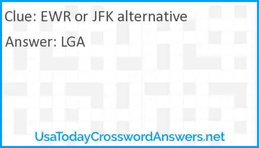 EWR or JFK alternative Answer