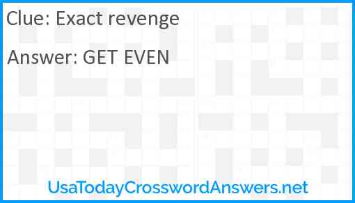 Exact revenge Answer
