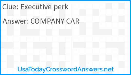 Executive perk Answer