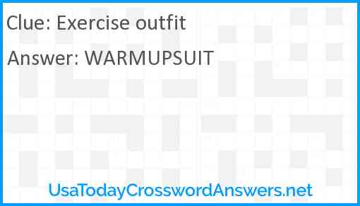 Exercise outfit Answer