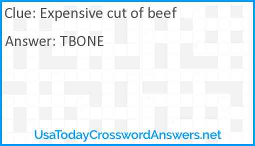 Expensive cut of beef Answer