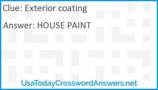 Exterior coating Answer