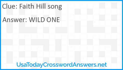 Faith Hill song Answer