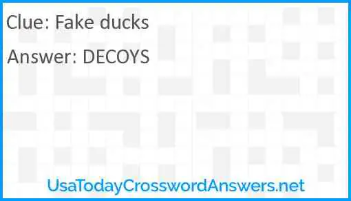 Fake ducks Answer