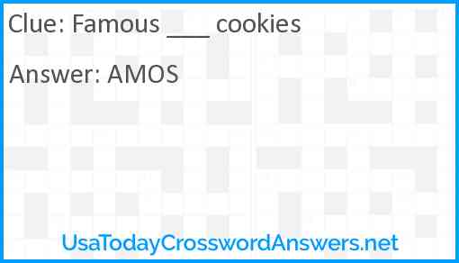Famous ___ cookies Answer