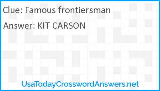 Famous frontiersman Answer