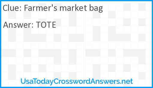 Farmer's market bag Answer