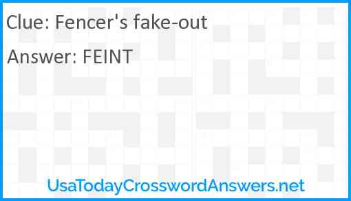 Fencer's fake-out Answer