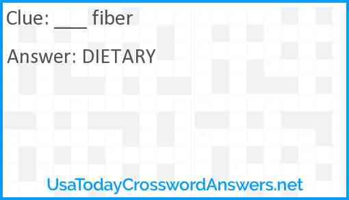 ___ fiber Answer