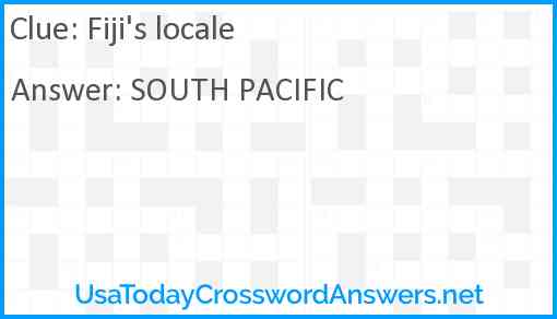 Fiji's locale Answer