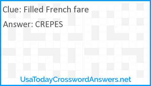 Filled French fare Answer