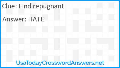 Find repugnant Answer
