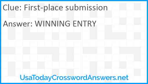 First-place submission Answer